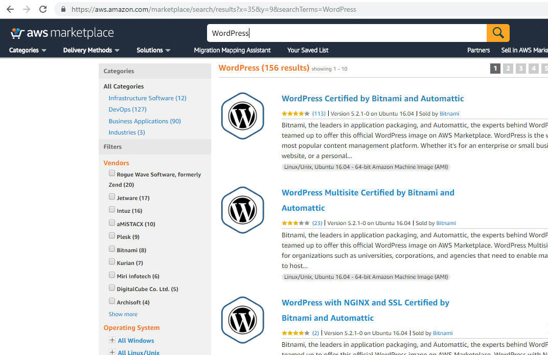Hosting WordPress on aws