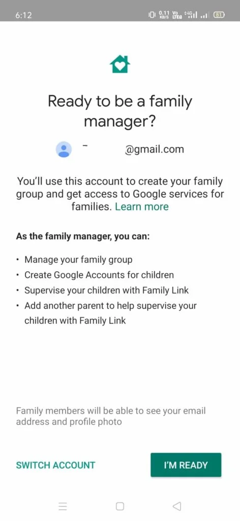 google family link app setup step 4