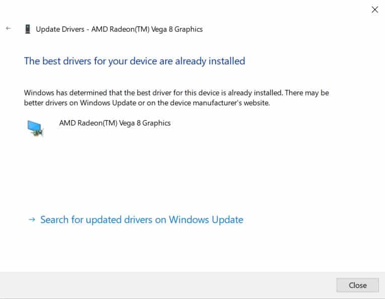 5. Windows 10 device manager drivers updated